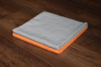 KHEMIA PLUS Pearl 320 GSM edgeless microfiber towel for ceramic coatings - orange and ice grey color options