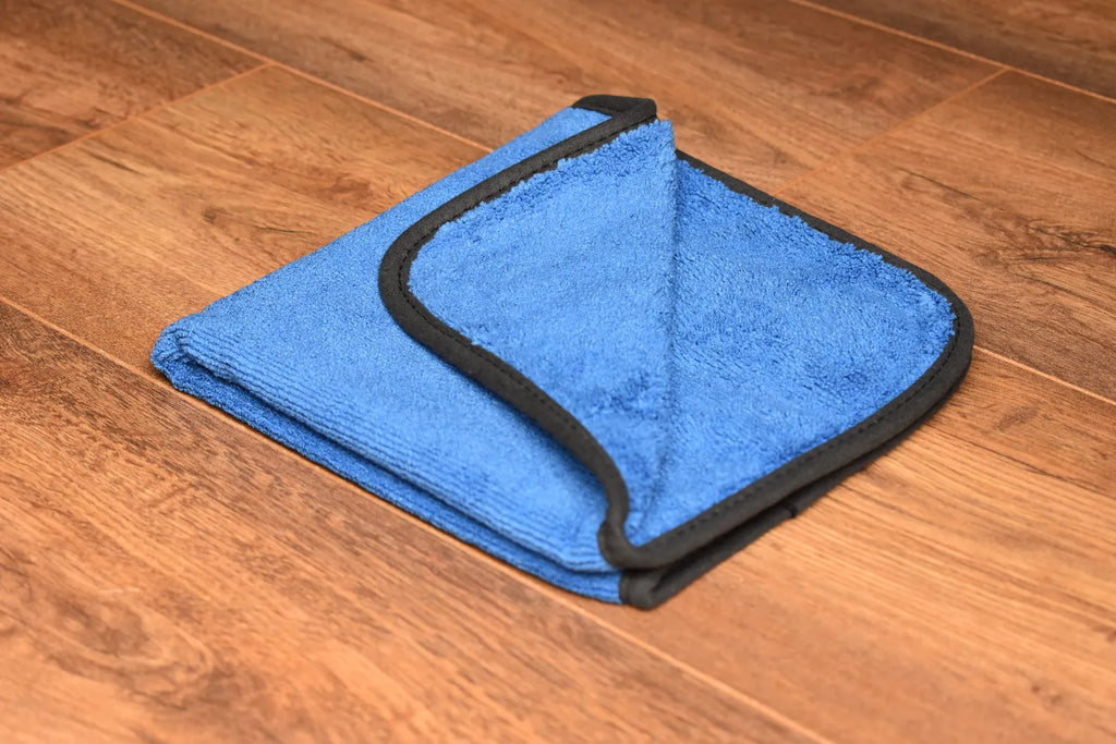 Dual terry - folded color blue -  with dual sides visible 