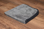 Dual terry - folded color grey -  with dual sides - long fabric side