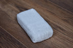 Pearl Weave applicator pad top view showing closed-loop microfiber surface - small format for precision ceramic coating work