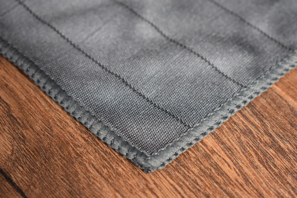 Carbon Glass towel close-up of carbon fiber microfiber weave pattern for streak-free glass cleaning