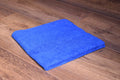 KHEMIA PLUS Light Terry 245 GSM edgeless microfiber towel folded display - color blue