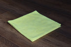 KHEMIA PLUS Light Terry 245 GSM edgeless microfiber towel folded display - color yellow