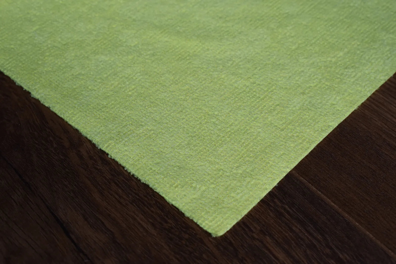 Light Terry yellow microfiber towel close-up showing terry weave texture and edgeless edge