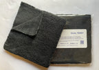 Khemia Plus Dual Terry microfiber towel in black — edgeless 450 GSM for coating, polish, and detailing